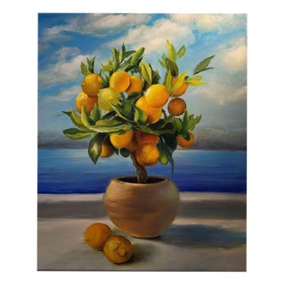 Elena Mardashova, Greece, 2023, Oil Painting on Canvas For Sale