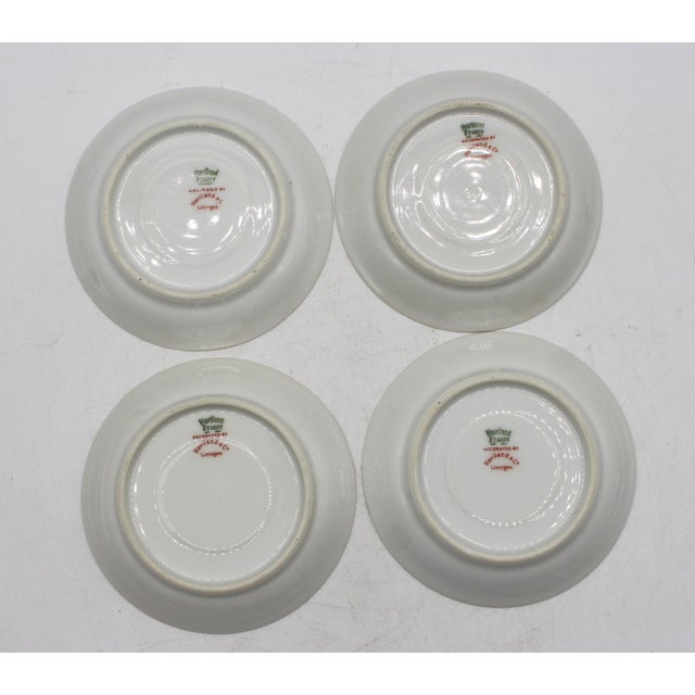 Impressionist Late 19th Century Set of 4 Demitasse Cups & Saucers From Limoges, France For Sale - Image 3 of 10