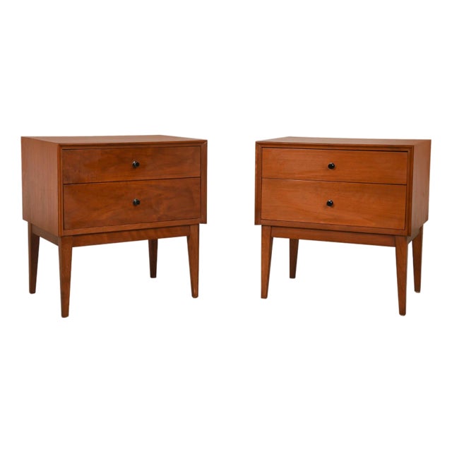 1970s Pair Mid-Century End Side Tables Nightstands American of Martinsville For Sale