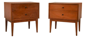 1970s Pair Mid-Century End Side Tables Nightstands American of Martinsville