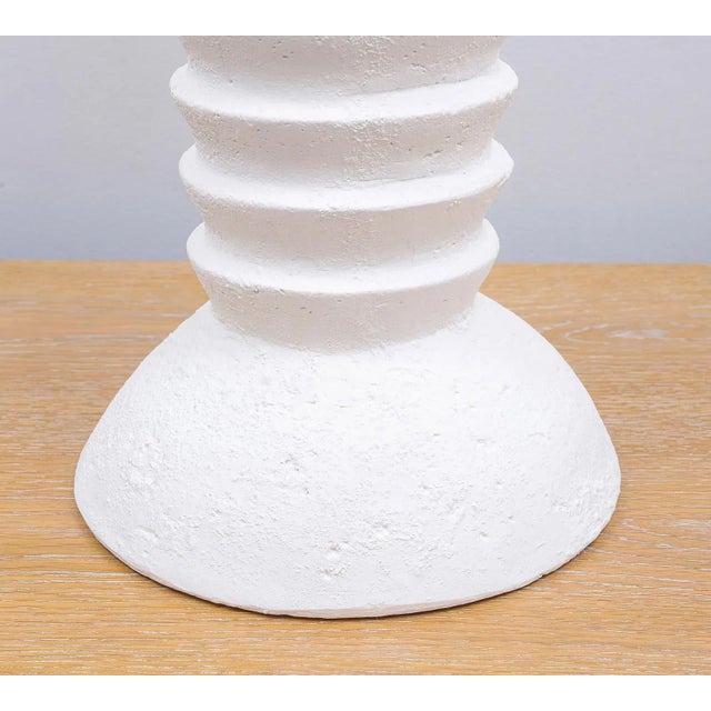 White Bespoke Plaster Luc Lamps - a Pair For Sale - Image 8 of 10