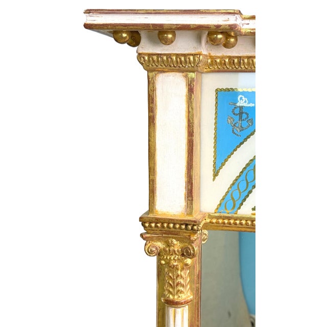 Gold Antique Painted and Gilded Pier Mirrors, 1820, Set of 2 For Sale - Image 8 of 15