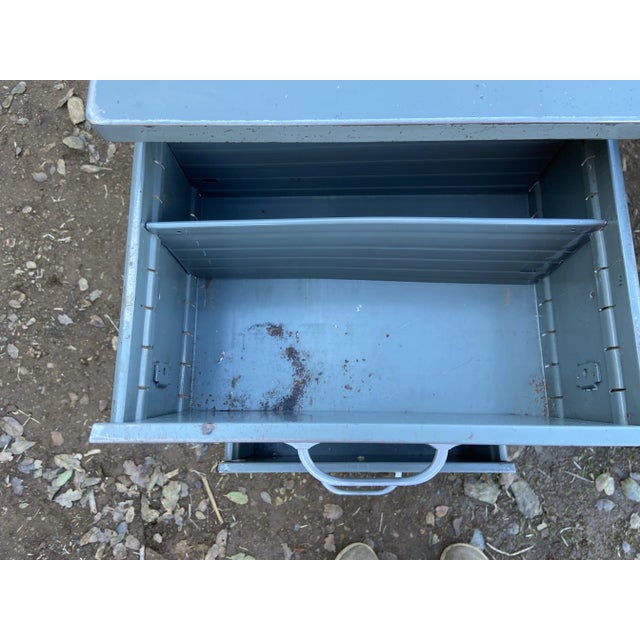 1950s 1950s Vintage Mid Century Modern Metal Tanker Desk For Sale - Image 5 of 12