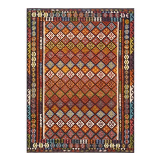 Pasargad Home Kilim Multi Wool Area Rug- 8' 6'' X 11' 4'' For Sale
