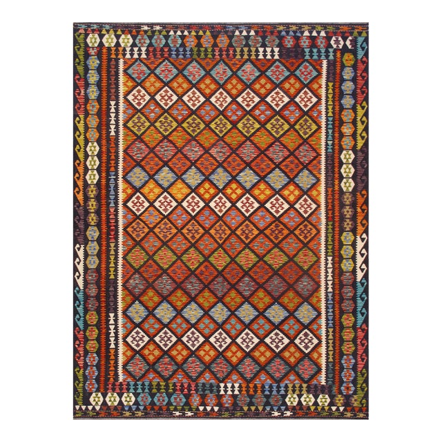 Pasargad Home Kilim Multi Wool Area Rug- 8' 6'' X 11' 4'' For Sale