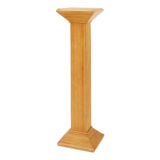 Pencil Reed Pedestal in the style of Vivai Del Sud, 1970s For Sale
