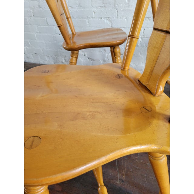 1950s Maple Dutch Brutalist Style Dining Chairs, Set of 6 For Sale - Image 10 of 15