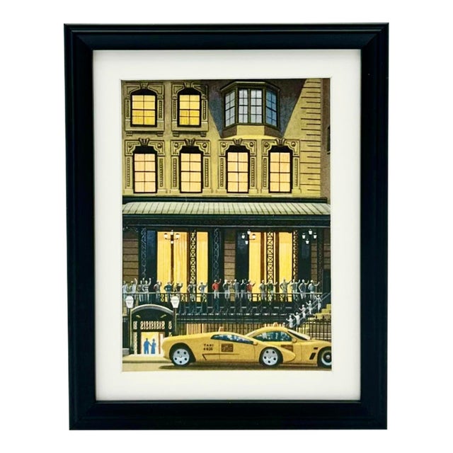 Vintage the 21 Club Nyc Restaurant Framed Postcard For Sale