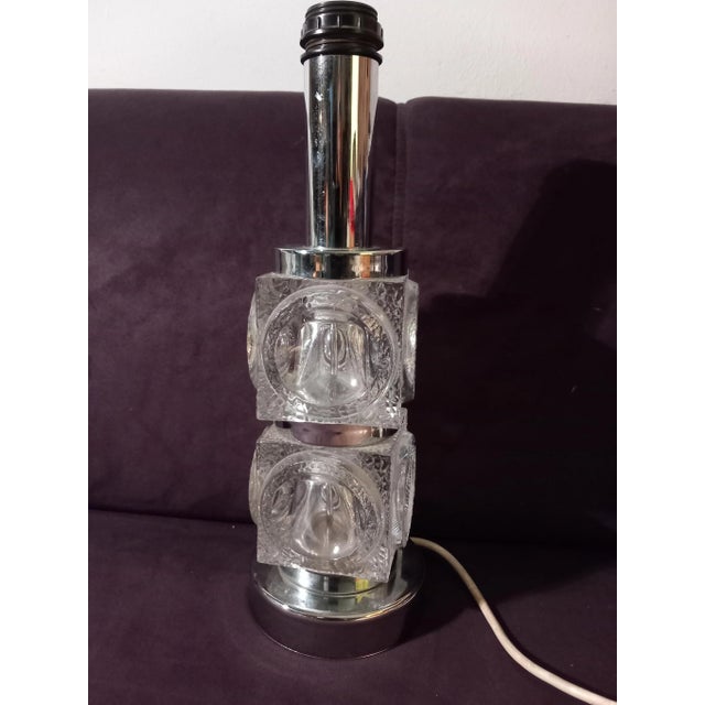 Ice Glass Table Lamp by Peill & Putzler, 1970s For Sale - Image 14 of 14