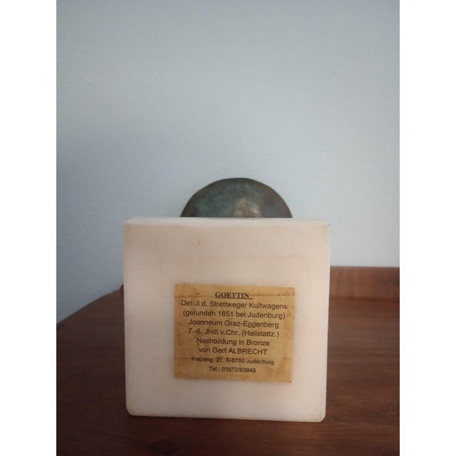 Vintage Mid-Century Brutalist Cast Bronze Abstract Sculpture For Sale - Image 6 of 6