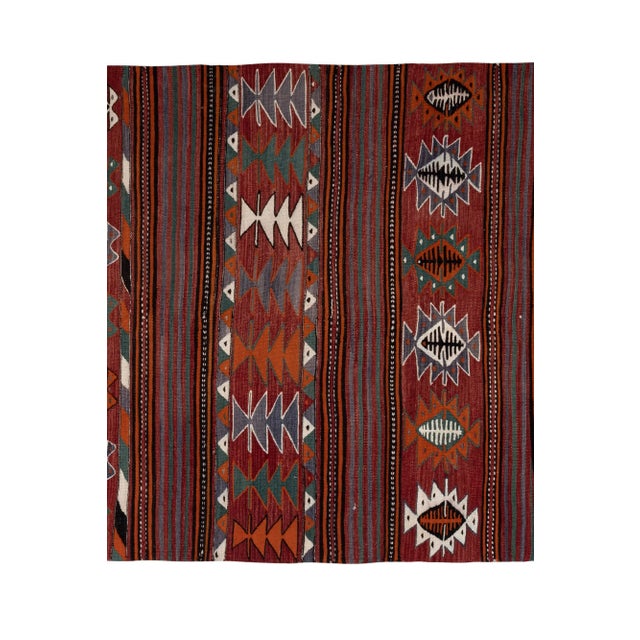 Turkish Kilim Runner 4'7" X 9'10" For Sale - Image 4 of 11