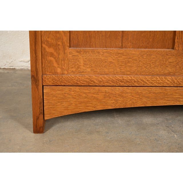 Stickley Harvey Ellis Collection Mission Arts & Crafts Inlaid Oak Blanket Chest For Sale - Image 14 of 18