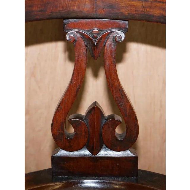 Eton College Victorian Walnut Captains Chairs, Set of 6 For Sale - Image 9 of 18