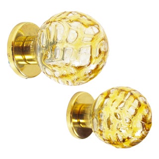 Vintage Brass Wall Lamps from Doria Leuchten, 1970s, Set of 2 For Sale