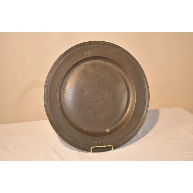 18th Century English Pewter Charger For Sale - Image 11 of 11