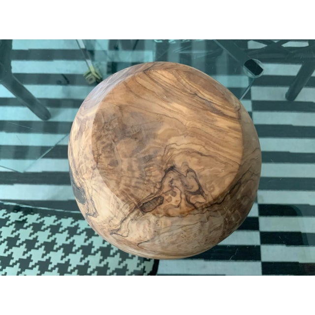 Goldenrod 1970s Handmade Wood Burl Bowl For Sale - Image 8 of 11