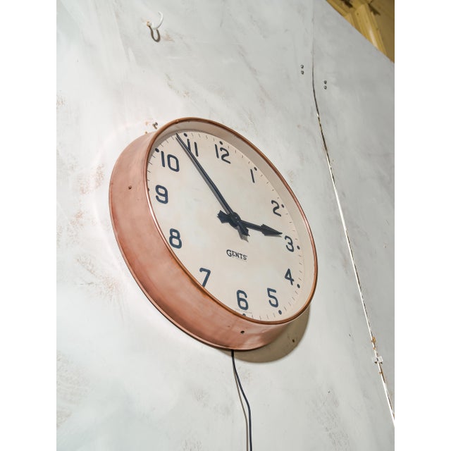 Large Copper Wall Clock from Gents of Leicester, 1920s For Sale - Image 11 of 17