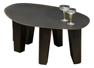 Paris Powder-Coated Steel High Small Coffee Table by Vogel Studio