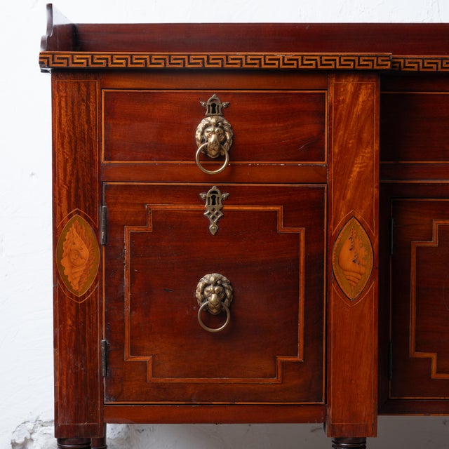 Traditional Regency Inlaid Mahogany Sideboard, c.1820 For Sale - Image 3 of 12