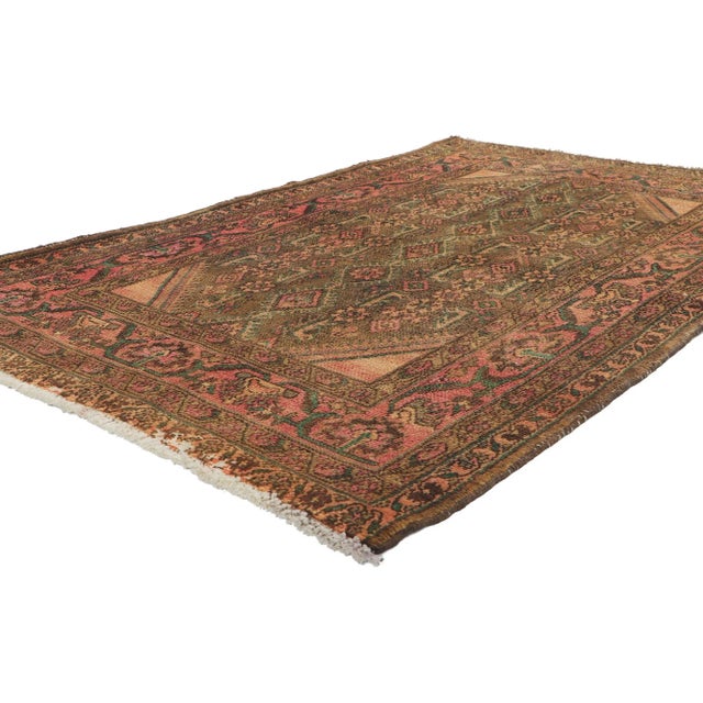 61159 Vintage Persian Hamadan Rug with Allover Herati Design, 03'10 x 06'04.