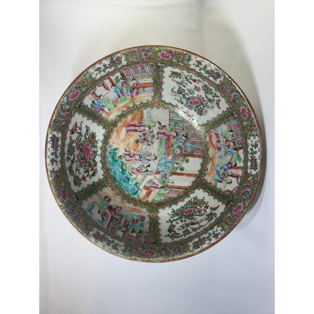 Title: Chinese Porcelain Rose Medallion Punch Bowl with Ormulu Bronze Mount. Maker: Unknown. Origin: China. Material:...