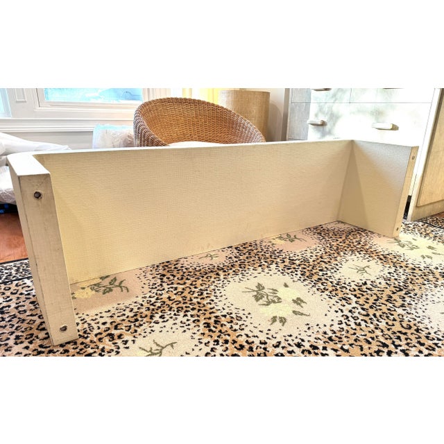 Karl Springer Style Monumental Textured Waterfall Coffee Table For Sale - Image 9 of 12