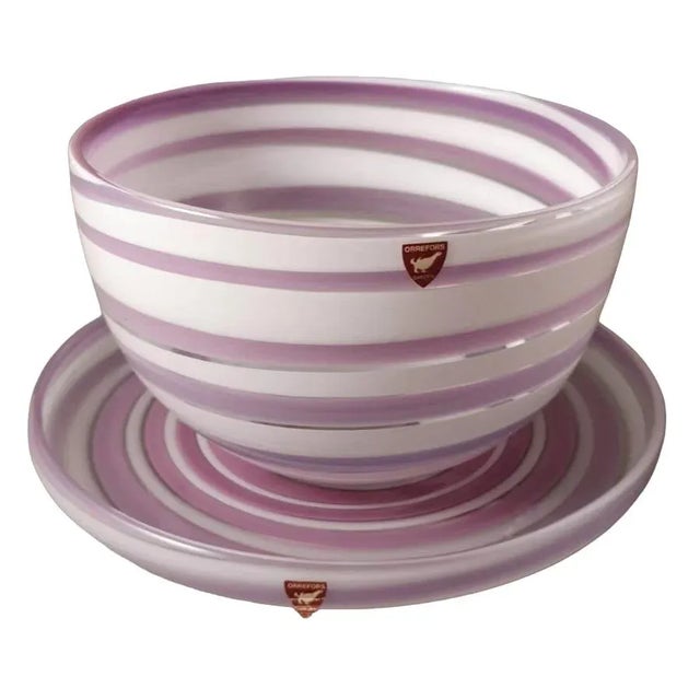 Bowl with Colored Crystal Dish from Orrefors, Sweden, 1990, Set of 2 For Sale - Image 13 of 13