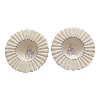 Pair of Geometric Mid Century Bowls For Sale