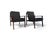 Mid-Century Brazil Modern Lounge Chairs in Black Leather- a Pair For Sale - Image 12 of 12