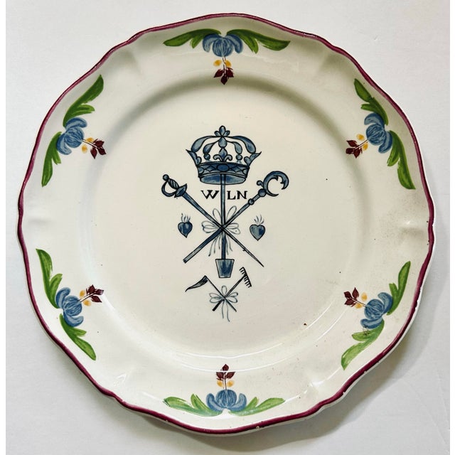 Saint-Amand 'A Ca Ira" French Revolution Plates, Set of 4 For Sale - Image 4 of 7