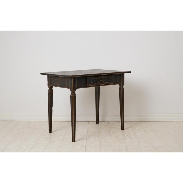 Swedish Empire Desk in Rustic Paint For Sale - Image 5 of 12