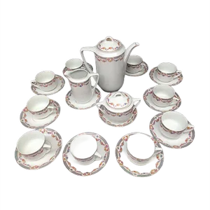 Porcelain Tea / Coffee Service for 10 People, 1911-1927, Set of 25