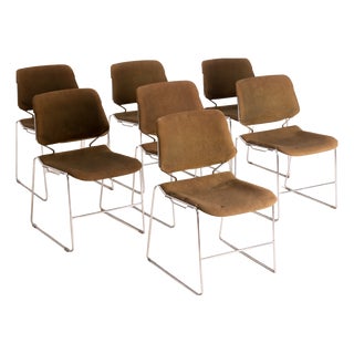 Matrix Stacking Chairs from Thomas Tolleson, USA, 1970s, Set of 7 For Sale