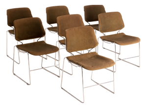 Matrix Stacking Chairs from Thomas Tolleson, USA, 1970s, Set of 7