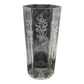 Murano Giovanni Cenedese Glass Vase "Doves of Spring" (Limited Edition, Vintage 1982, Signed) Venini Seguso Barovier For Sale