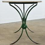 Art Nouveau French 19th Century Marble Top Garden Table For Sale - Image 3 of 16