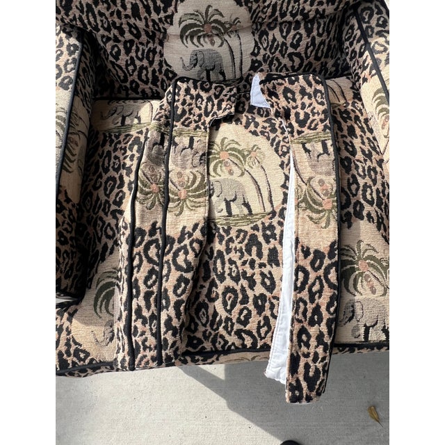 1980s French Chippendale Style Faux Bamboo Lounge Chair For Sale In West Palm - Image 6 of 8