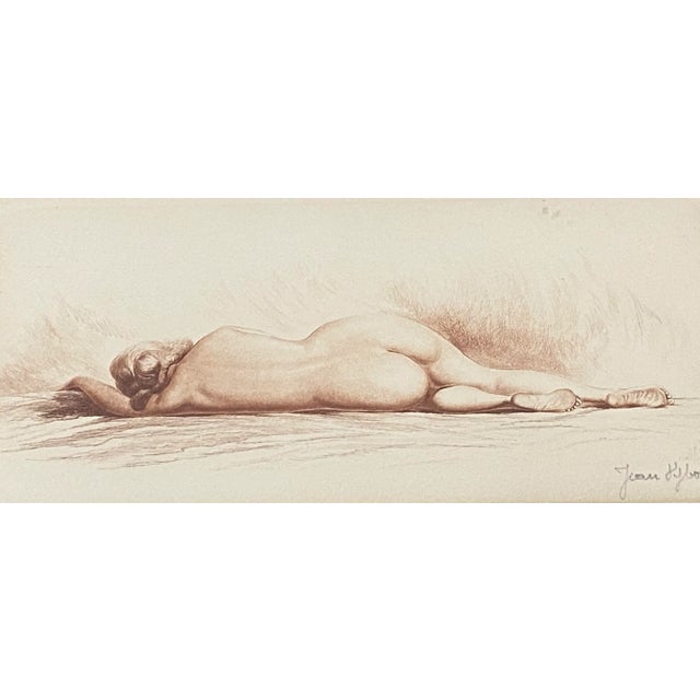 Jean Vyboud "Reclining Nude" Original Pencil Signed Etching C.1920 Beautiful 1920s nude etching by listed French artist...