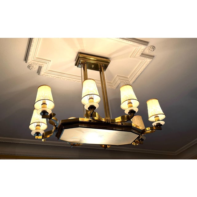 Black Chandelier from Dorizon, 1950 For Sale - Image 8 of 8