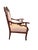 Late 19th Century Antique Victorian Carved Wood Armchair With Striped Silk Upholstery For Sale - Image 5 of 10