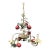 Vintage Italian-Style Tole Fruit & Leaf Three-Light Chandelier For Sale