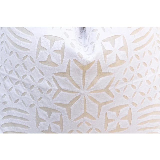 1990s Saffron Petal, Pair of Appliqué Pillow Covers For Sale - Image 5 of 8