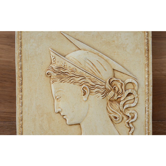 Renaissance Vintage Saint Cecilia Relief Sculpture Wall Plaque For Sale - Image 3 of 5