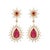 This is part of Chairish’s Fine Jewelry assortment. Diamond Ruby Wedding Dangle Earrings in 18K Gold with Diamonds to make...