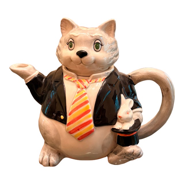 Vintage Otagiri "Magician Cat" Ceramic Teapot (Mary Ann Baker) For Sale