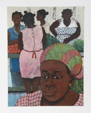 David Azuz, Women of Guadeloupe, Lithograph