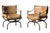 Pair of Curule Leather and Brass Campaign Armchairs Styled After Steve Chase For Sale - Image 13 of 18