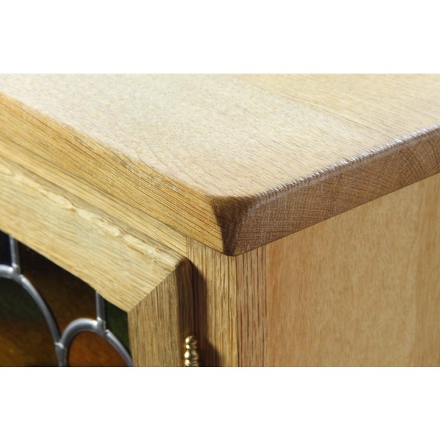 Danish Modern Oak Cabinet with Glass by Henning Kjærnulf for Hm Møbler, 1994 For Sale - Image 14 of 18