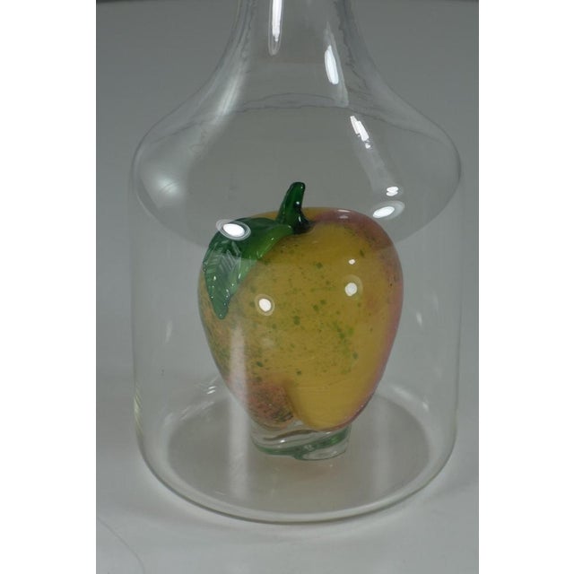 1980s Apple Murano Glass Bottle Vase Sculpture, 1980s For Sale - Image 5 of 9