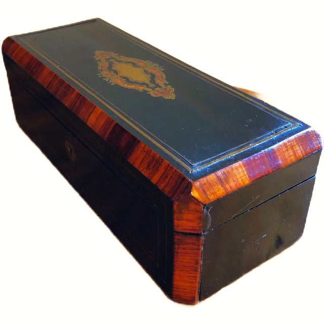 Wood French Napoleon III Glove Box For Sale - Image 7 of 9